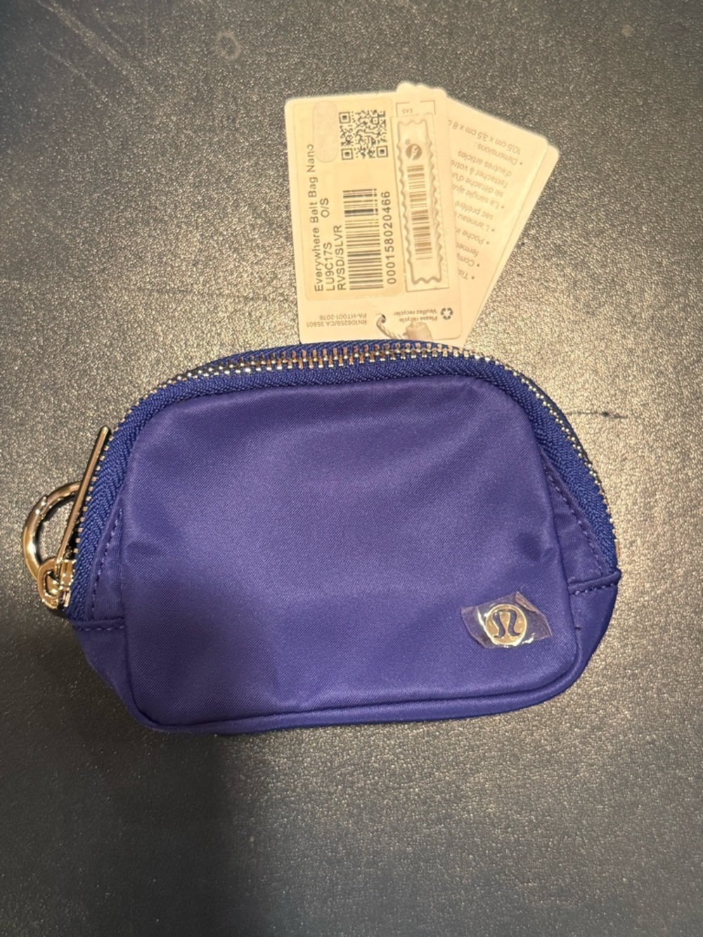 NWT Lululemon Everywhere Belt Bag Nano Riverside Blue Silver